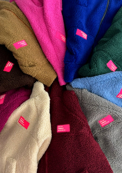 TEDDY Jacke ZIP langarm Neon Patch