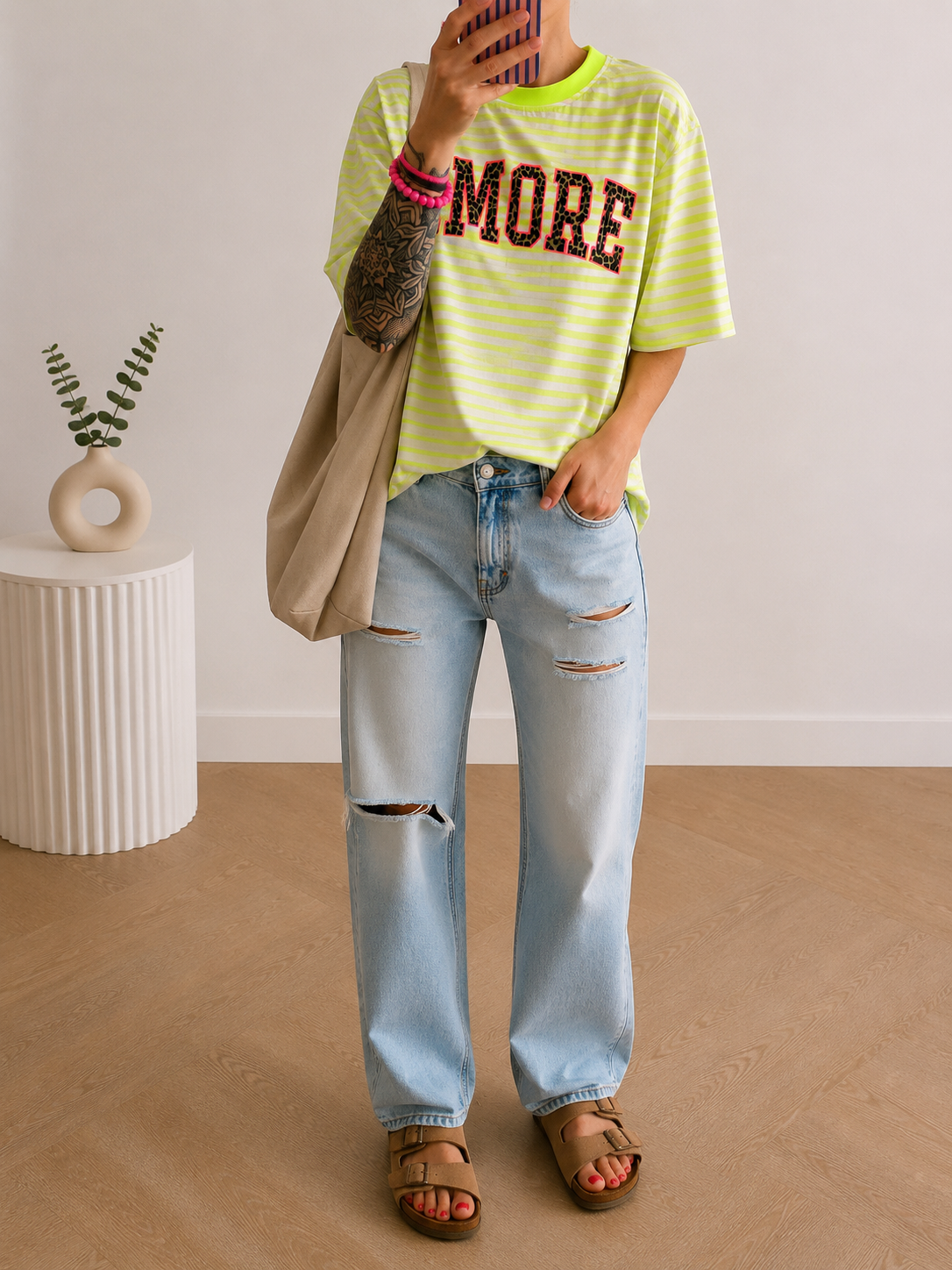BASIC T-Shirt 5 FARBEN COLOUR BLOCK AMORE LEO 9 FARBEN