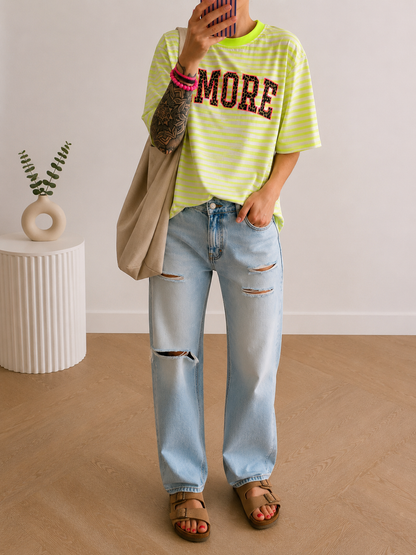 BASIC T-Shirt 5 FARBEN COLOUR BLOCK AMORE LEO 9 FARBEN