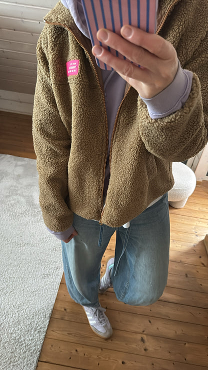 TEDDY Jacke ZIP langarm Neon Patch