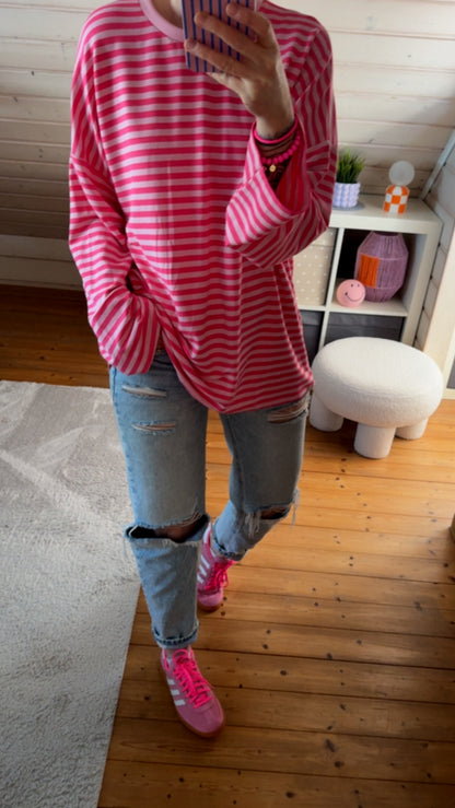 Streifen LONGSHIRT WEEKEND Oversize
