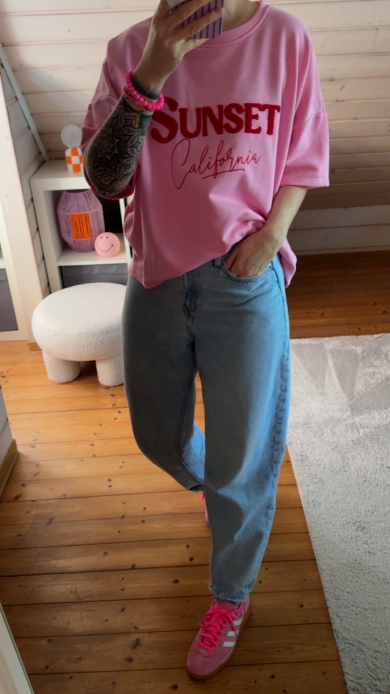 BASIC Sweater Shirt Kurzarm SUNSET