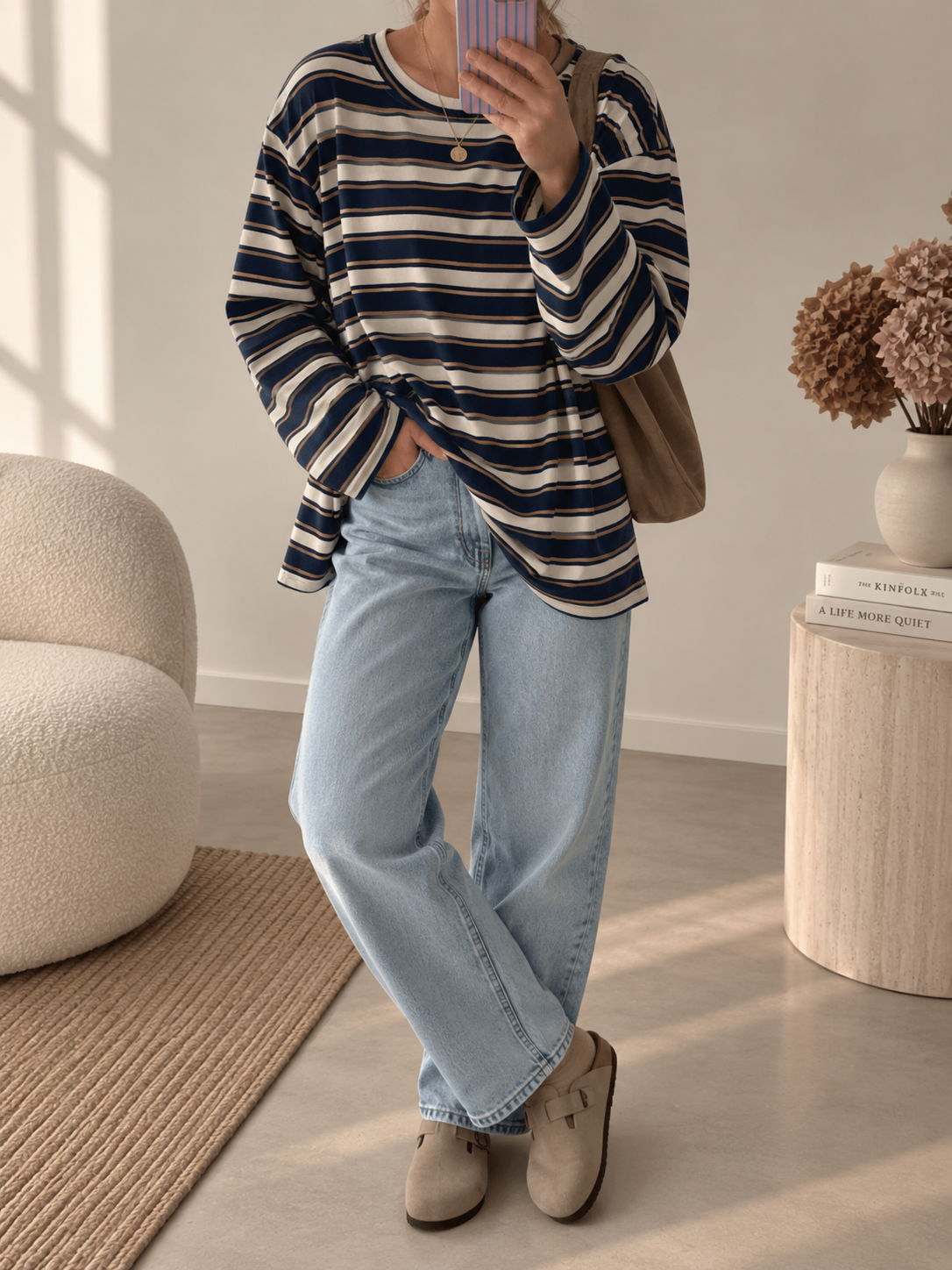 Streifen LONGSHIRT / SWEATER leicht 5 FARBEN