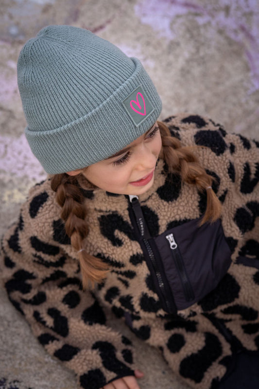 Kids Strick Mütze Neon Statement