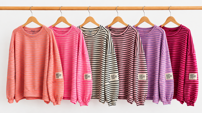 SWEATER PREMIUM TERRY STREIFEN / PERFECT OUTFIT