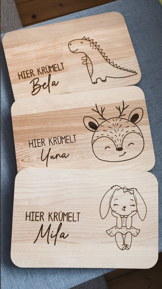 Holzbrett Frühstücksbrettchen Personalisiert