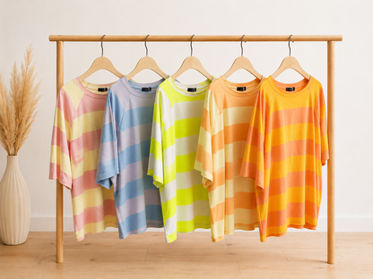 BASIC T-Shirt 5 FARBRN COLOUR BLOCK