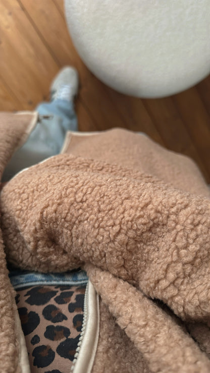 TEDDY Mantel ZIP langarm Kapuze