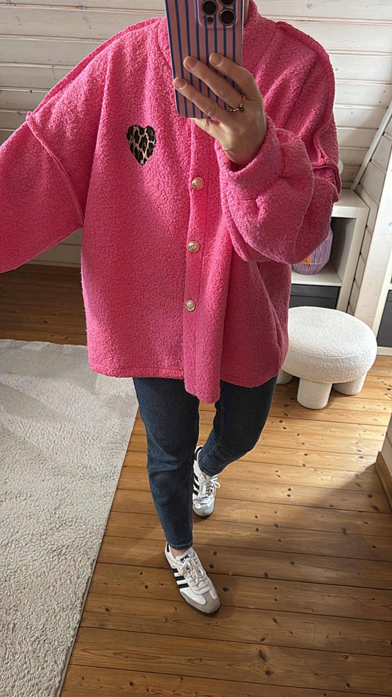 TEDDY Jacke Leo Herz Detail