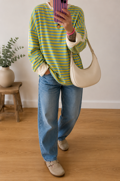 Streifen LONGSHIRT SWEATER OVERSIZE