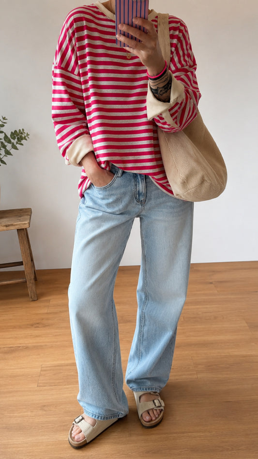 Streifen LONGSHIRT SWEATER OVERSIZE