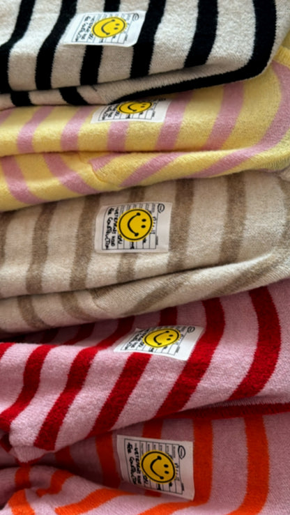 Cardigan COLOUR Block Smile Onsesize