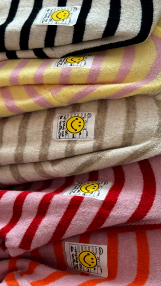 Cardigan COLOUR Block Smile Onsesize