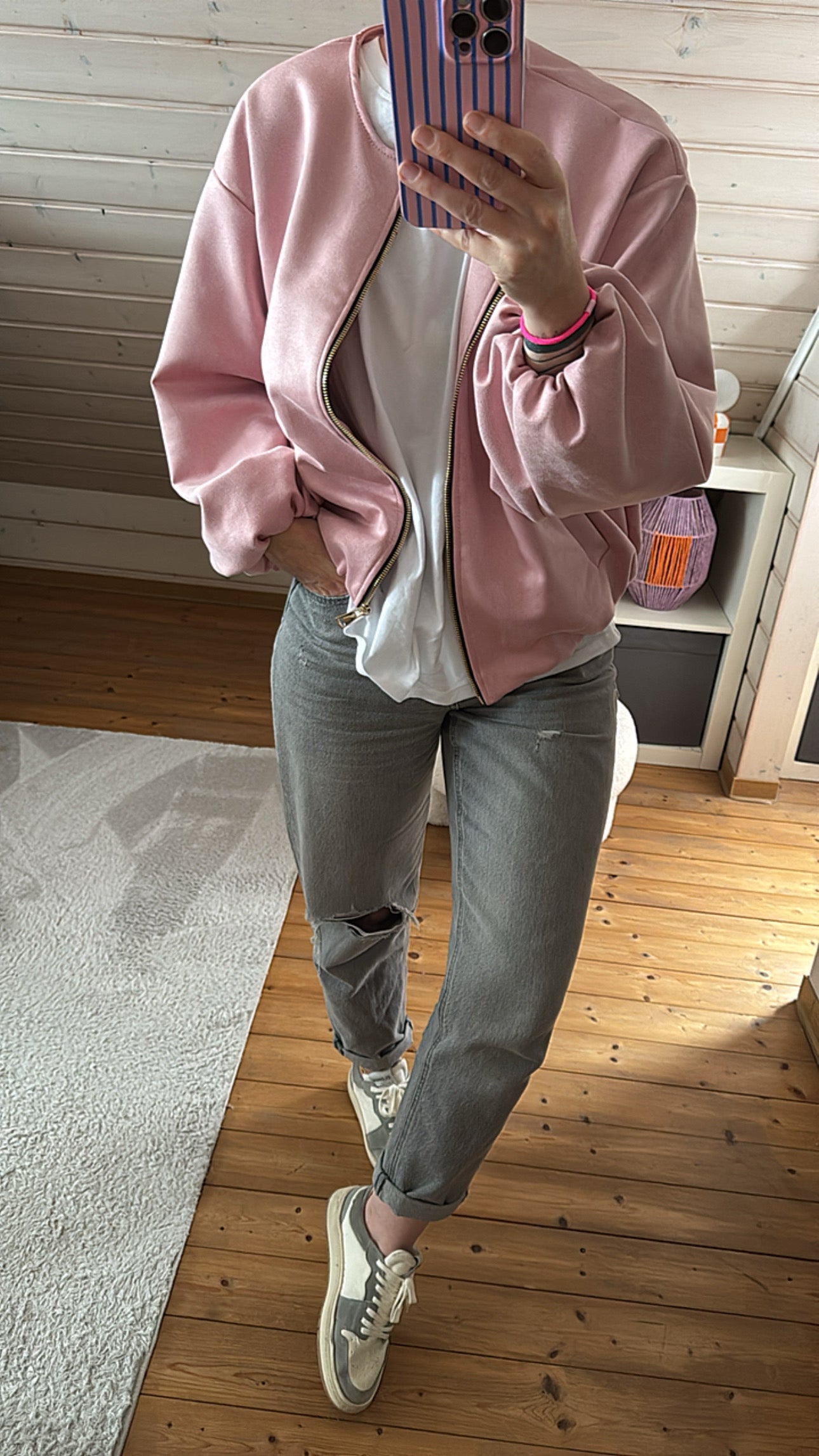 Jacke Velour Optik Leo Detail