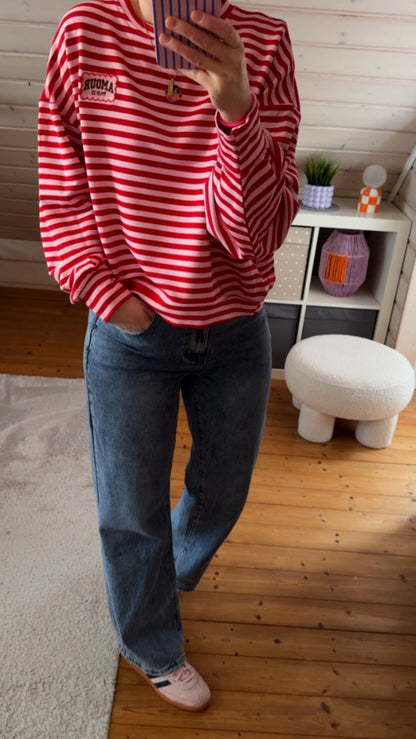 Streifen LONGSHIRT / SWEATER leicht AMOUR / 5 Farben