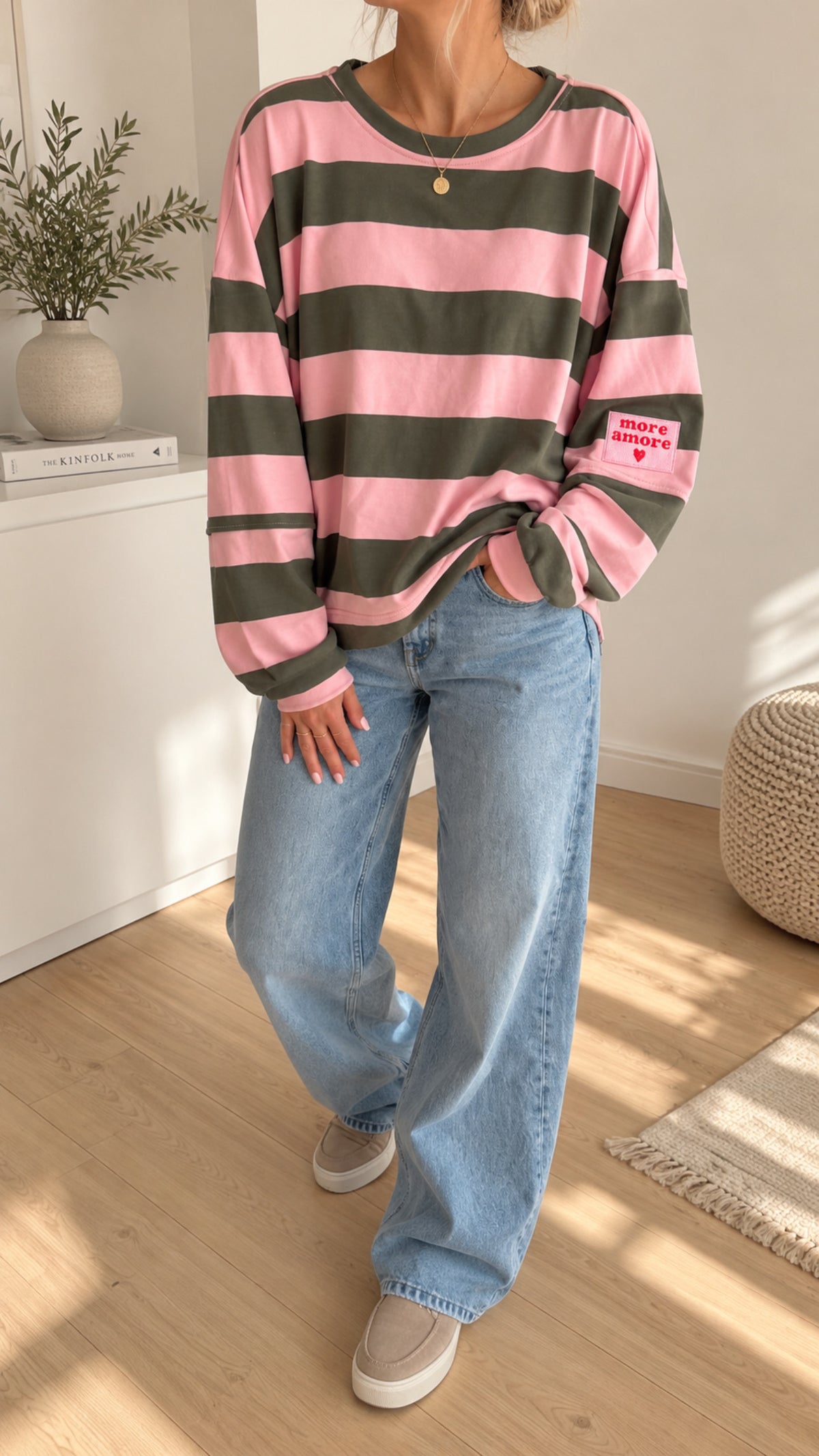 SWEATER PREMIUM TERRY STREIFEN / More Amore