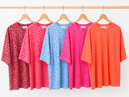 BASIC T-Shirt LEO 5 FARBEN COLOUR BLOCK