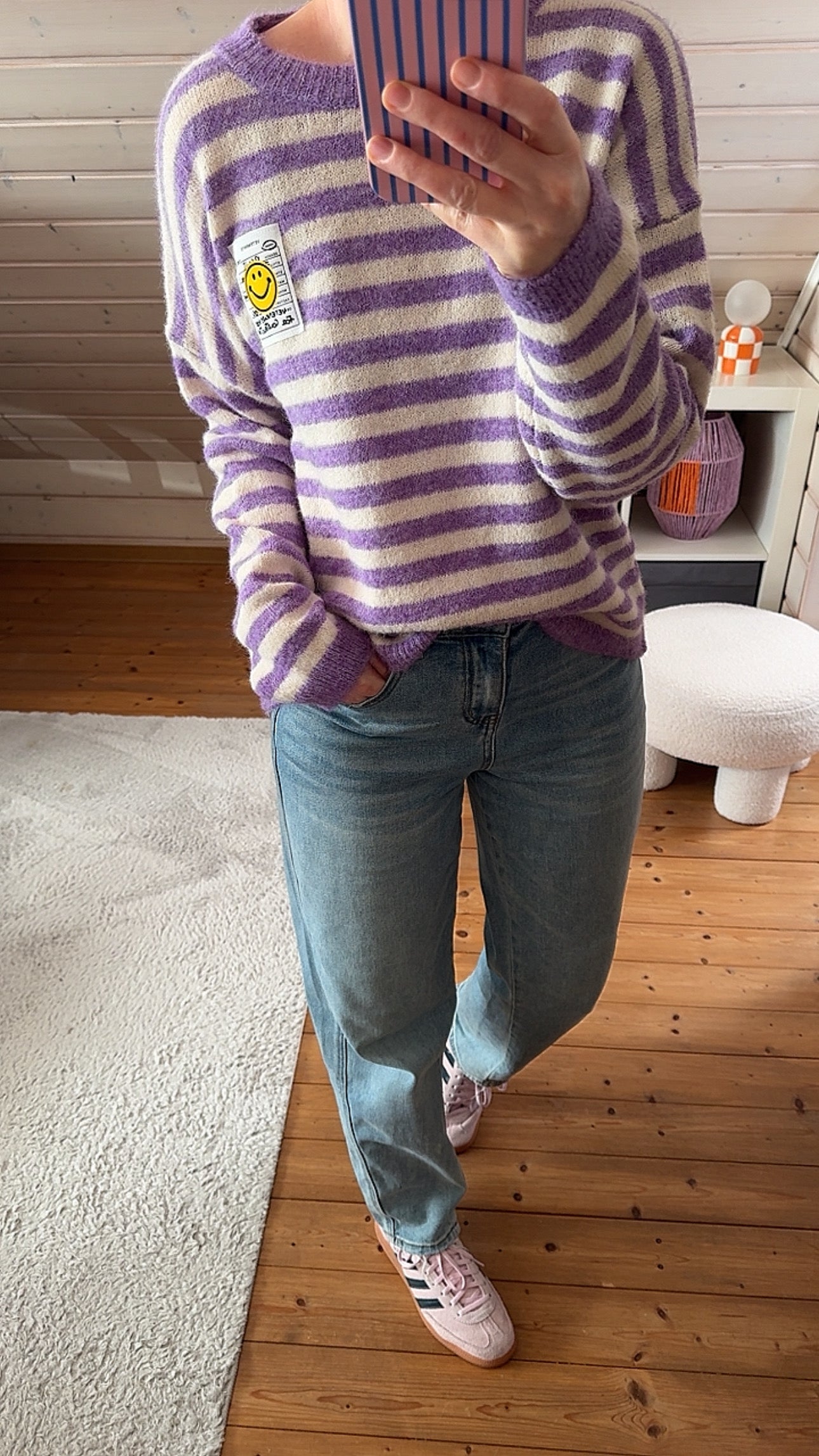 Pullover COLOUR Block Smile Onsesize