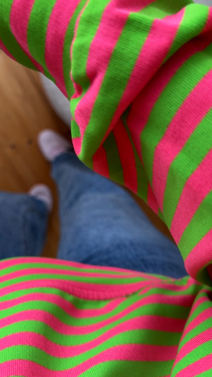 Streifen LONGSHIRT / SWEATER leicht AMOUR / 5 Farben