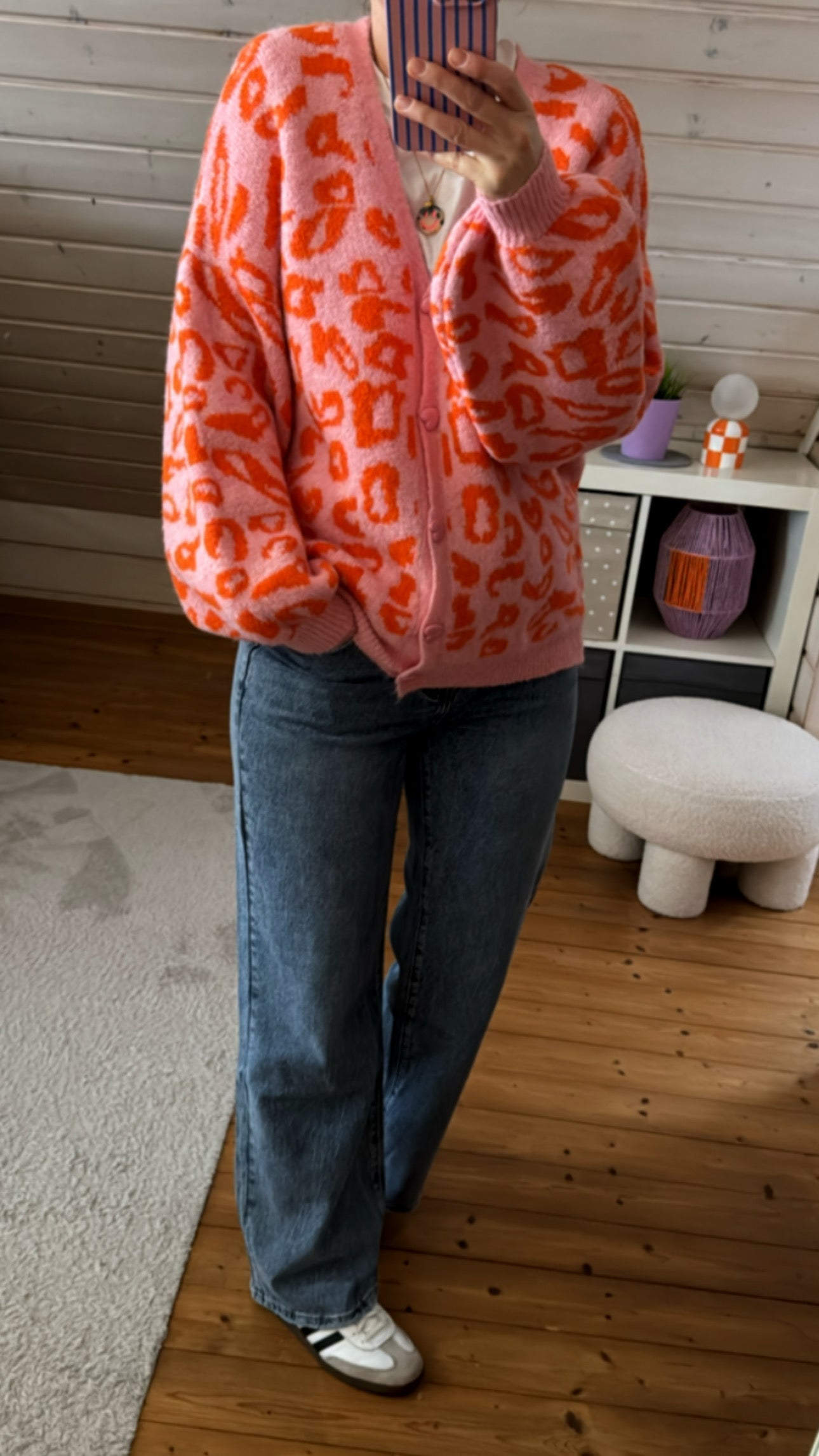 Strickjacke Leo Cadigan Herz Knopfleiste