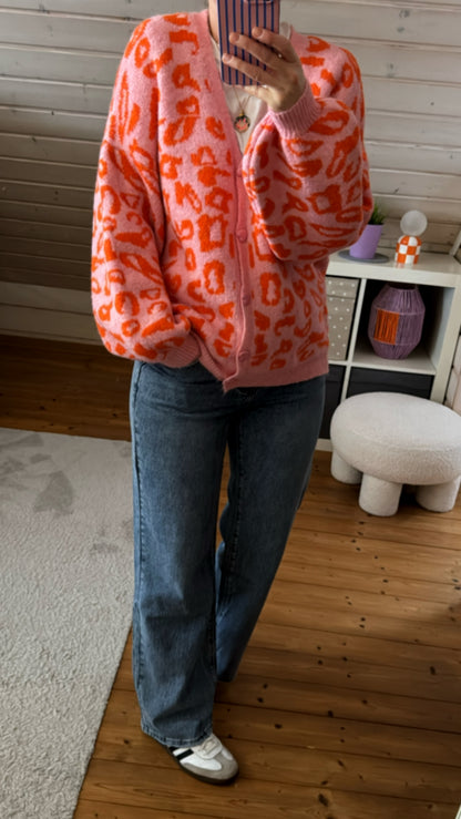 Strickjacke Leo Cadigan Herz Knopfleiste