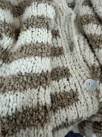 Cardigan Strickjacke Bouclé Streifen Onsesize
