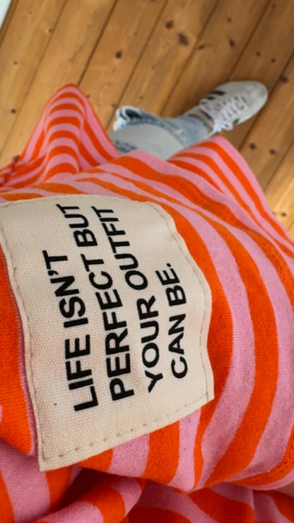 T-Shirt STREIFEN FRENCH TERRY Life isn‘t perfect