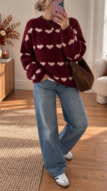 Pullover Strick Herzchen