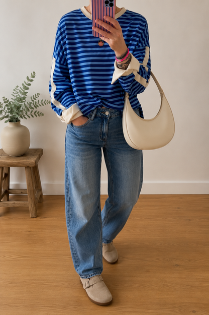 Streifen LONGSHIRT SWEATER OVERSIZE