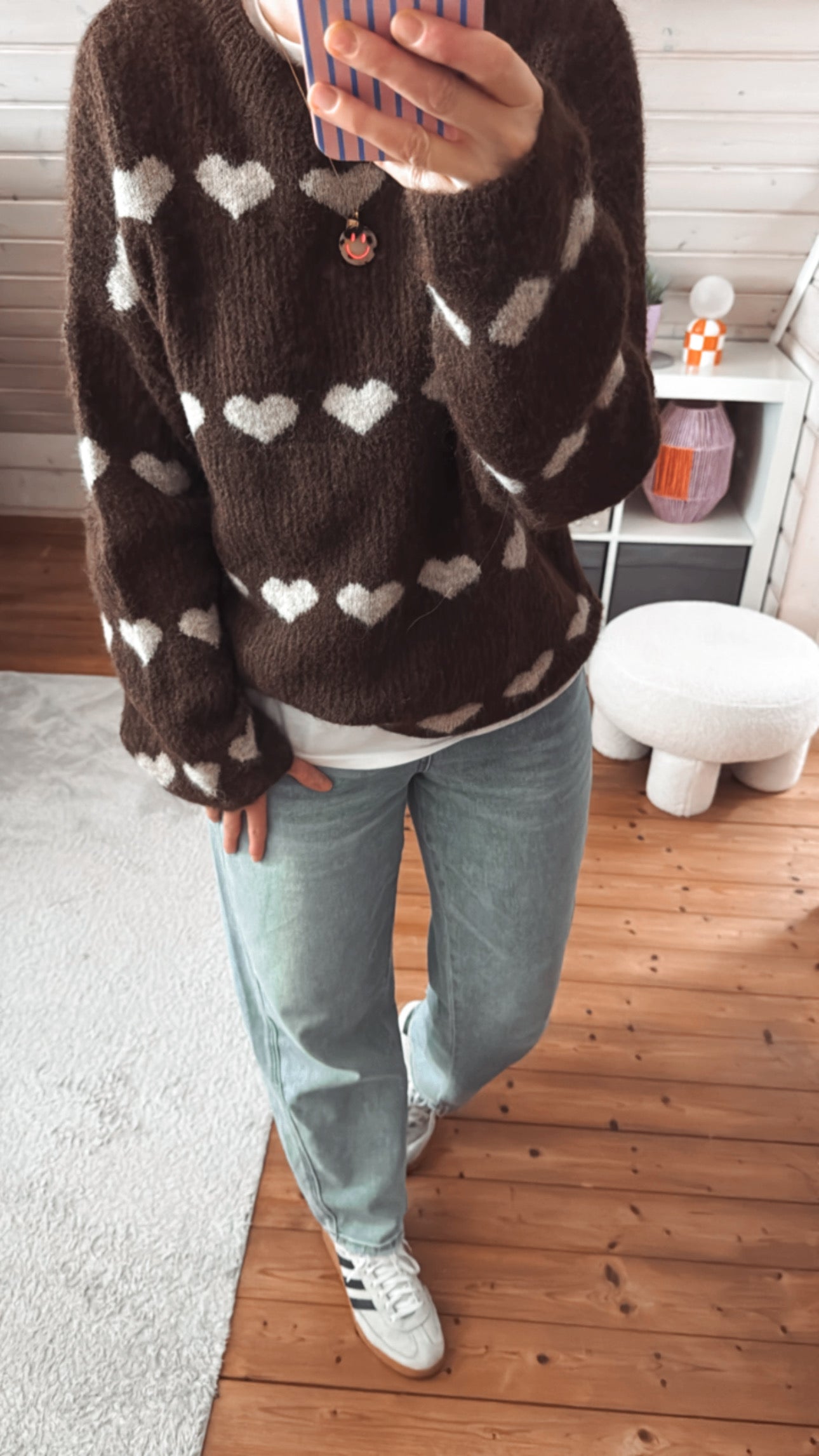 Pullover Strick Herzchen