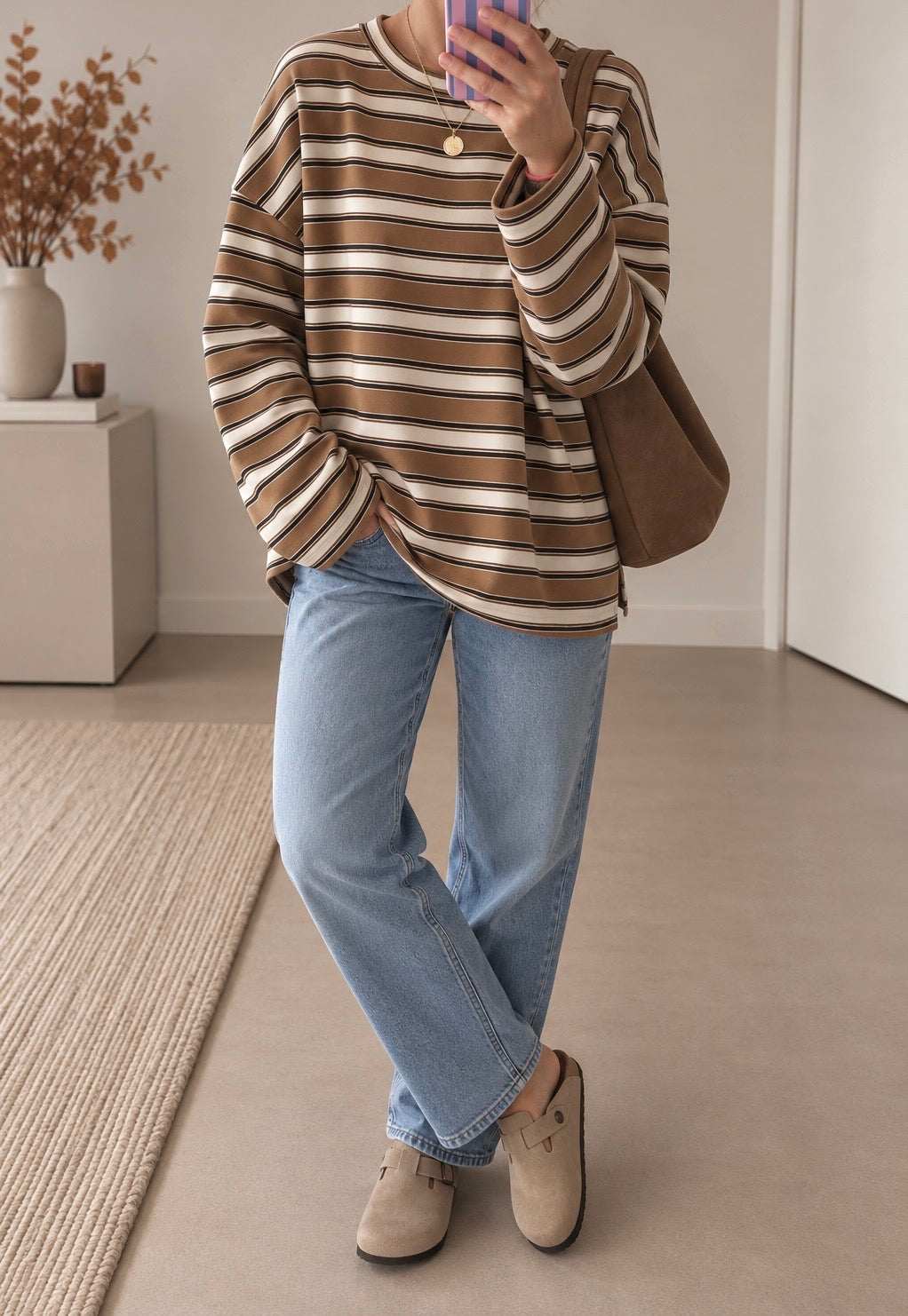 Streifen LONGSHIRT / SWEATER leicht 5 FARBEN