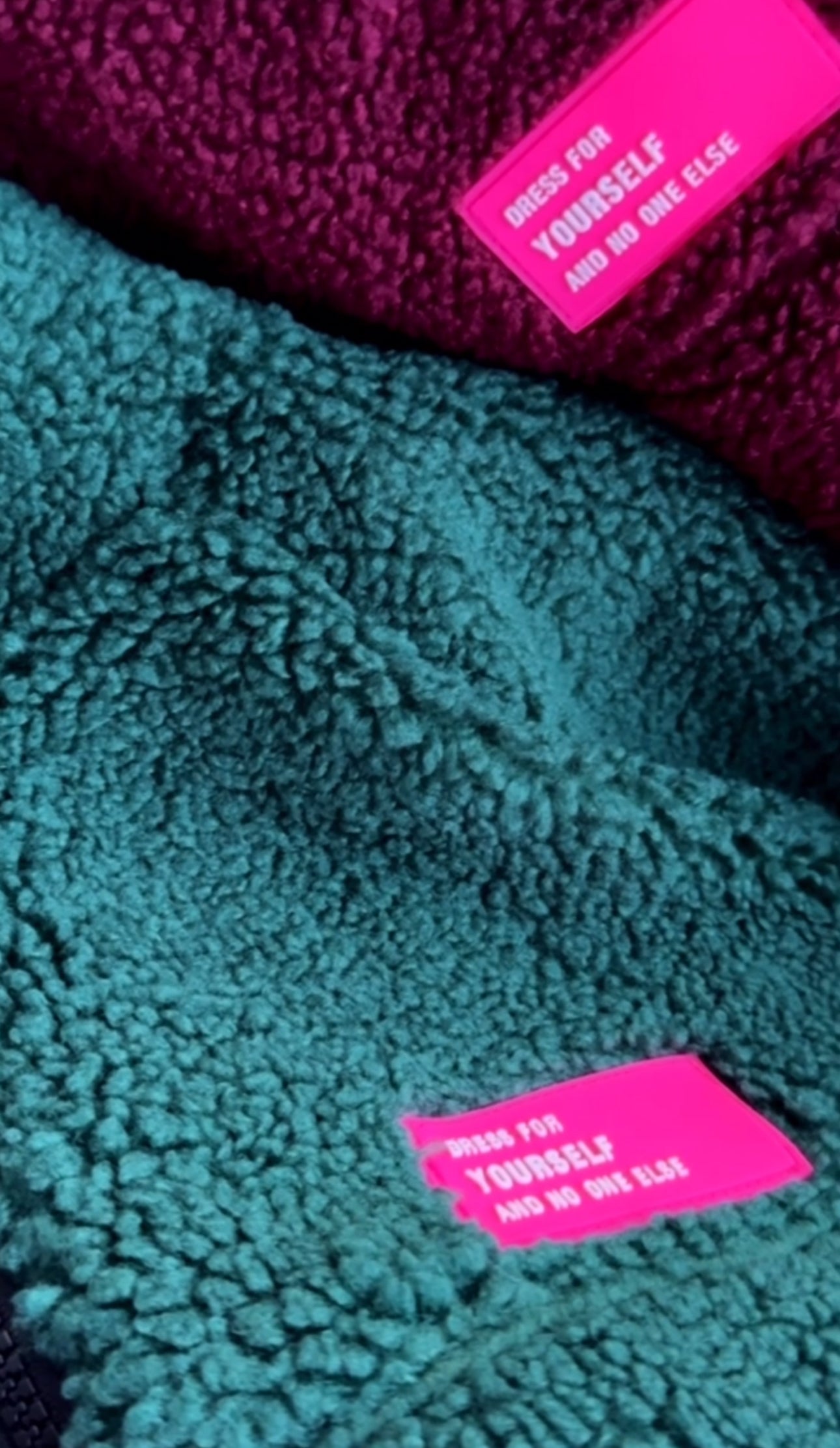 TEDDY Jacke ZIP langarm Neon Patch