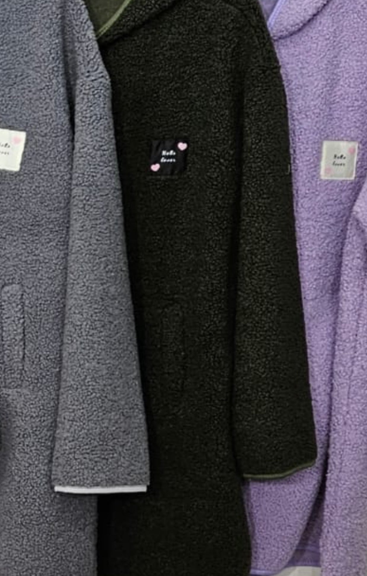 TEDDY Mantel ZIP langarm Kapuze