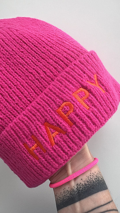 MÜTZE love/ HAPPY  DAMEN / BIG GIRL