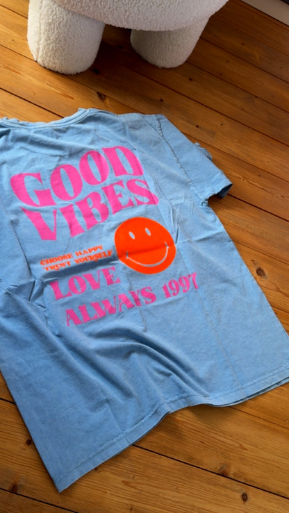 T-SHIRT GOOD VIBES PREMIUM + RÜCKENPRINT