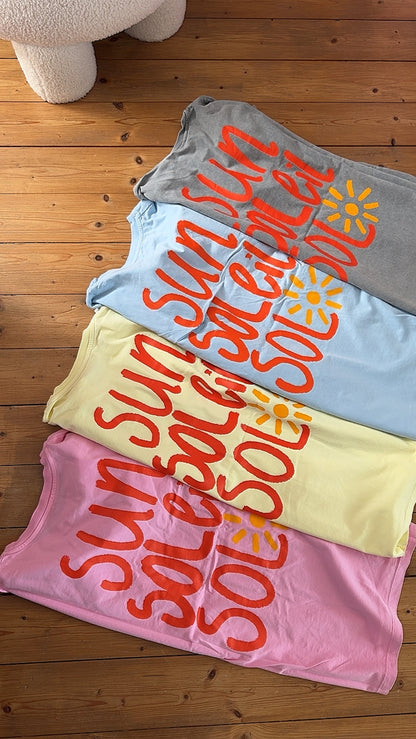 T-SHIRT SUN SOLEIL SOL PREMIUM + RÜCKENPRINT