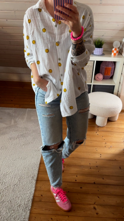 Musselin Bluse Onesize SMILEYS