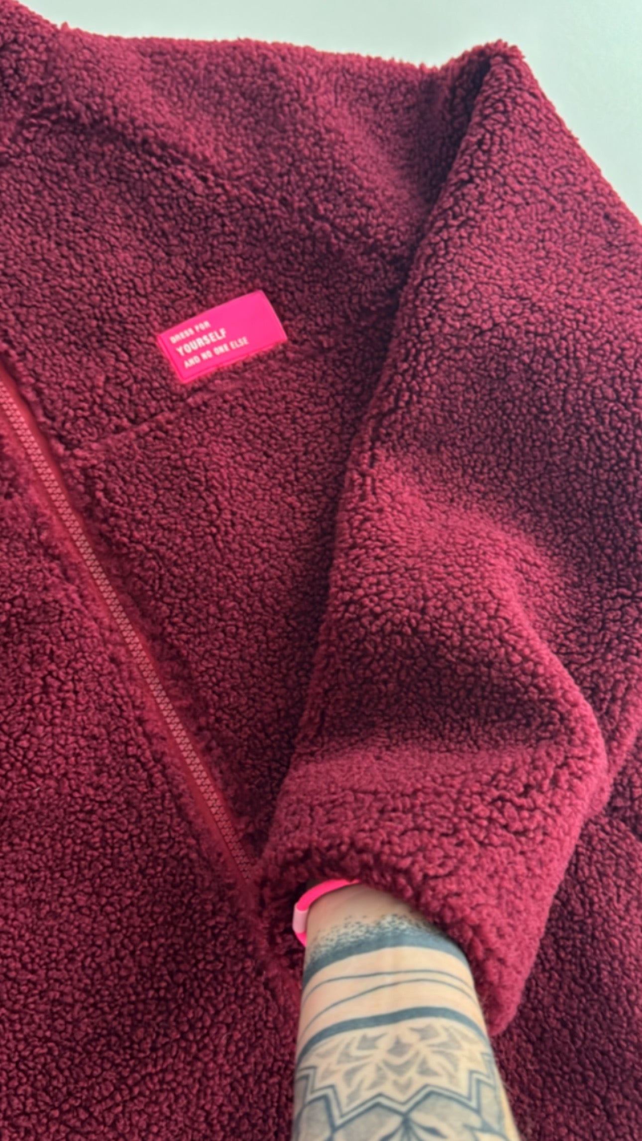 TEDDY Jacke ZIP langarm Neon Patch