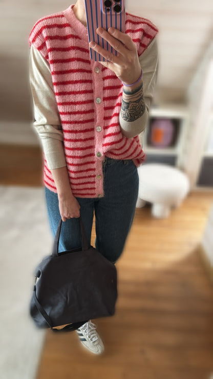 Strickjacke Weste Onezise STRIPES