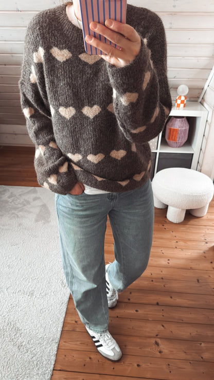 Pullover Strick Herzchen