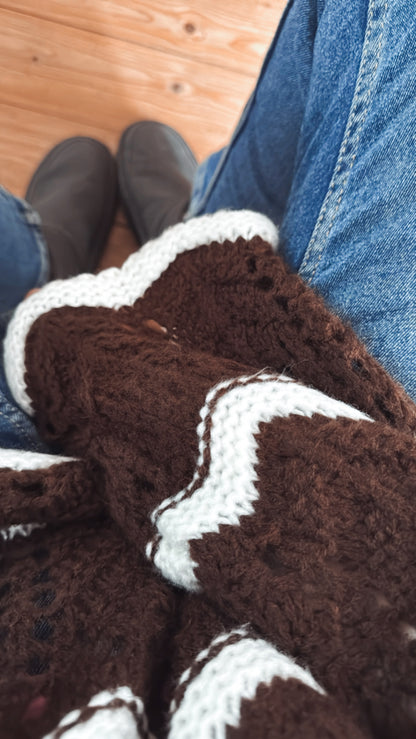 Oversize Strickpullover BOHO Lochstrick