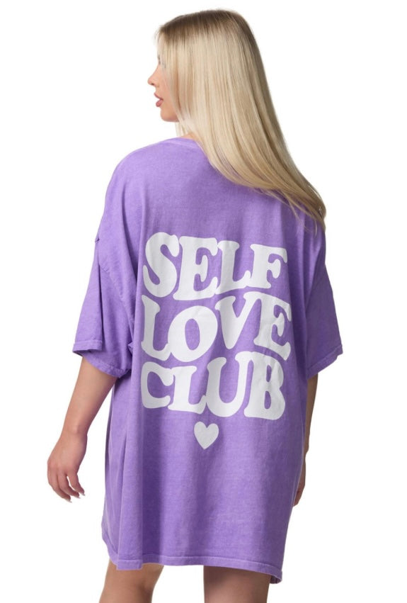 OVERSIZE T-SHIRT RÜCKENPRINT Onesize SELF LOVE CLUB