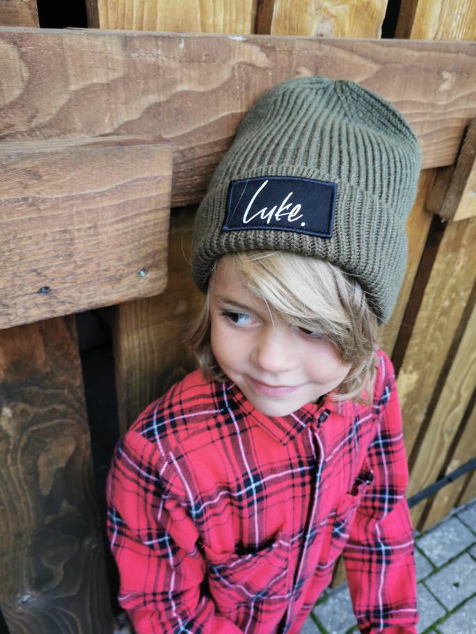 Mommy / Kids Strick-Beanie Label Up