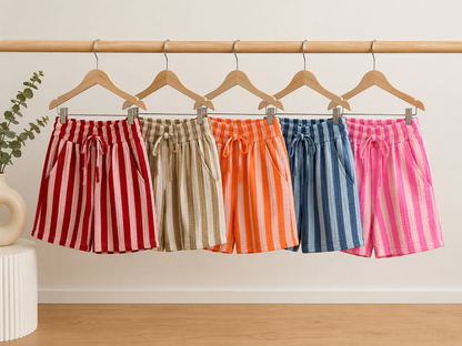 Musselin Shorts Onesize STREIFEN 4 Farben