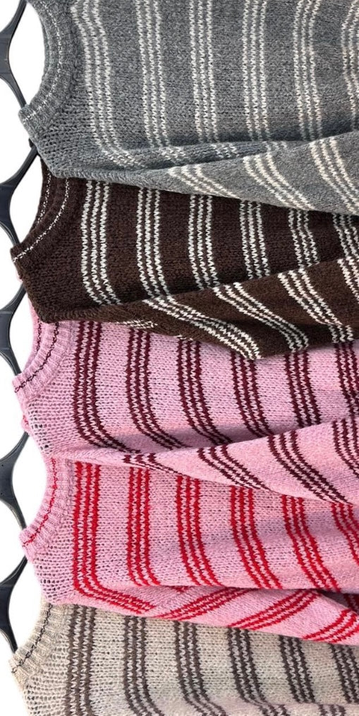 Strick Pullover Streifen