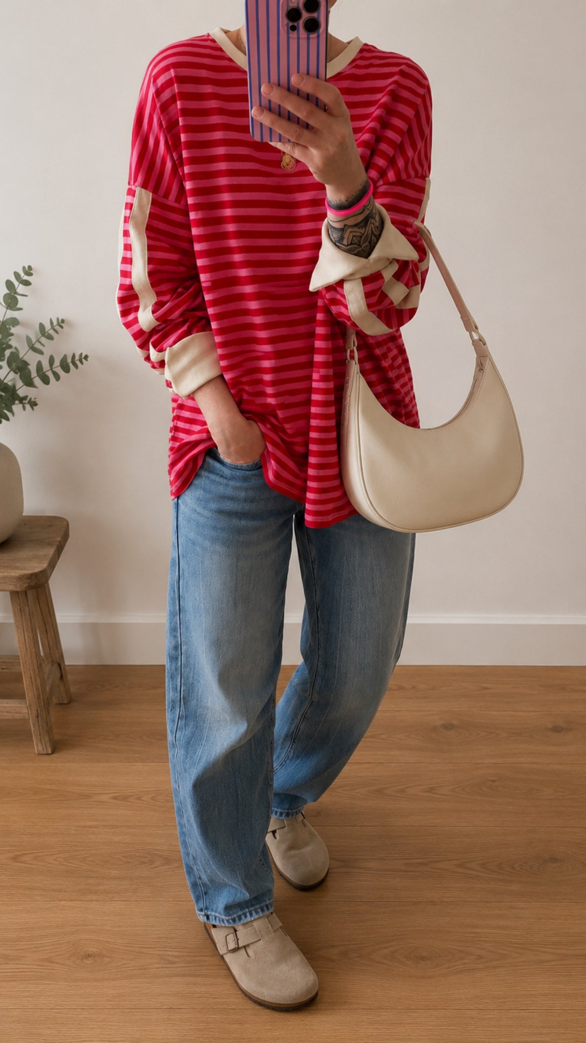 Streifen LONGSHIRT SWEATER OVERSIZE
