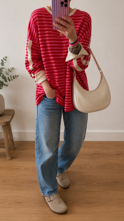 Streifen LONGSHIRT SWEATER OVERSIZE