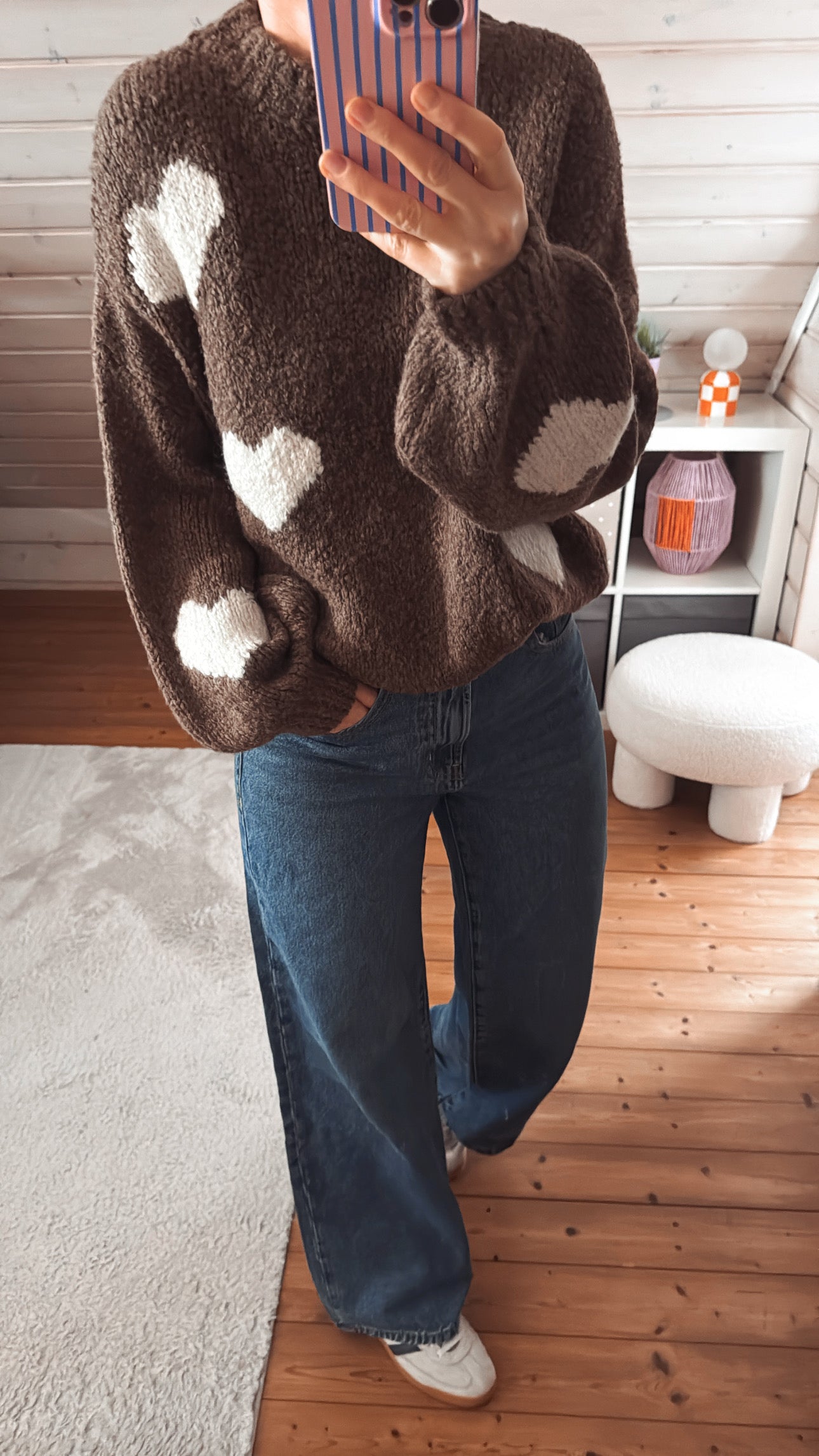 Pullover Strick Herzen 5 Farben