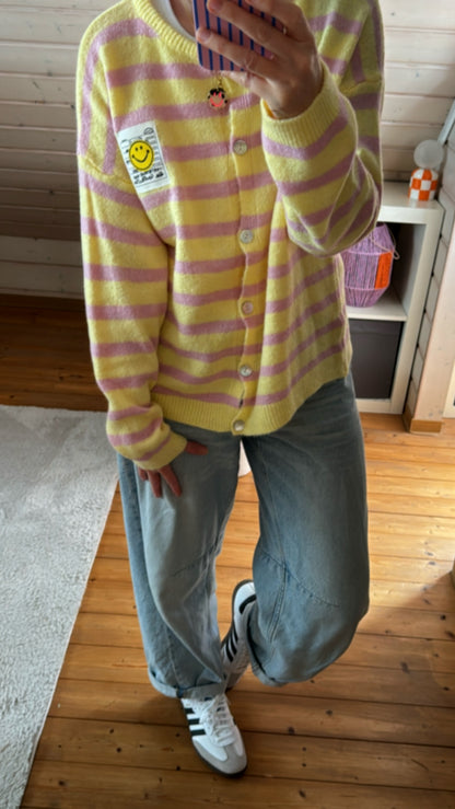 Cardigan COLOUR Block Smile Onsesize