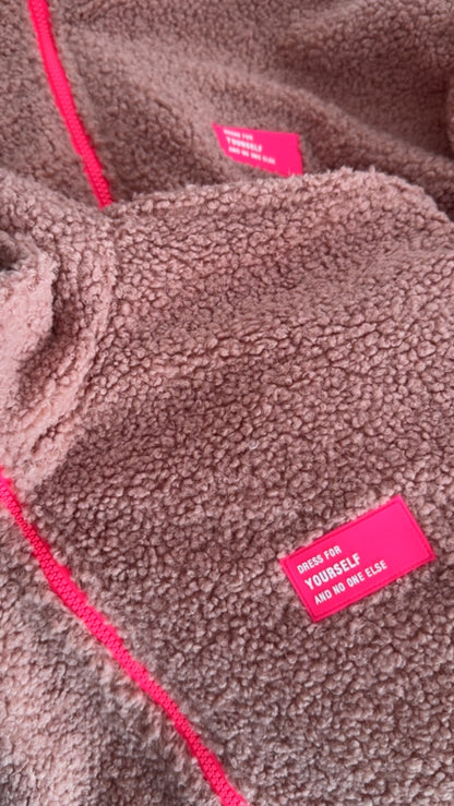 TEDDY Jacke ZIP langarm Neon Patch